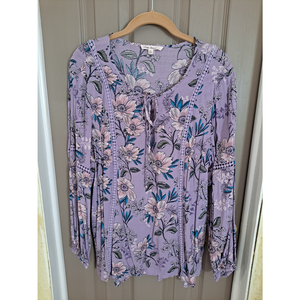 Indigo Thread Co. Boho Floral Print Blouse